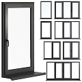 Modern Window Combination Modern Hardware Window Floor-to-ceiling Window Glass Window Home 3d model