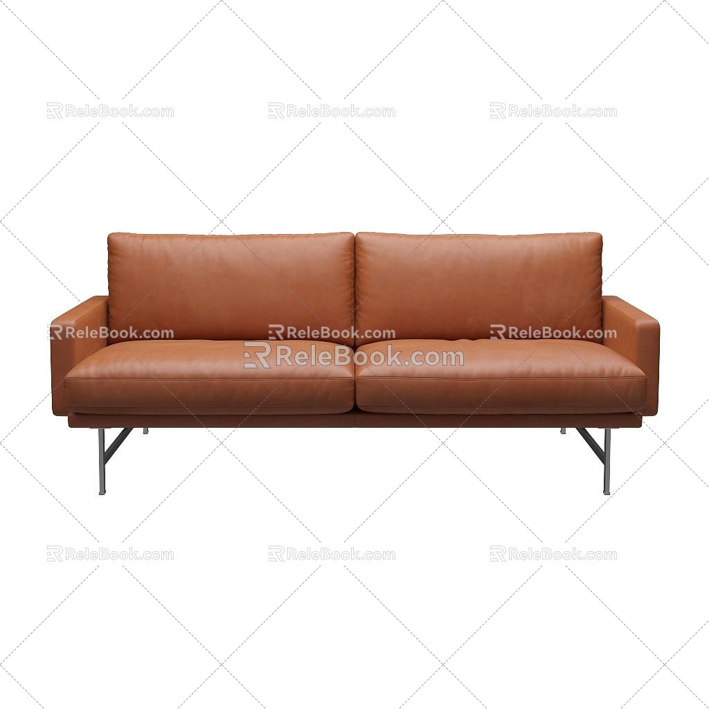 Lissoni Sofa double sofa leisure sofa 3d model