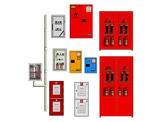 modern fire fighting equipment fire fighting equipment 3d model
