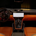 Stylish White SUV with Black Wheels and Orange Interior Design