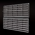 Industrial Equipment Louvered Metal Grille Panels Two Units For Industrial Ventilation Systems