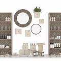 Organized Medical Devices Display Featuring Various Product Types On Shelves And Racks