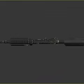 Modern Military Assault Rifle With Tactical Barrel Magazine And Scope Design