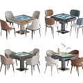 Modern Mahjong Table and Chair Mahjong Table Chess and Card Table 3d model