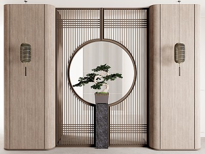 New Chinese Style Partition Porch Landscape Pointed Plant Screen Partition model