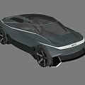 Futuristic Silver Gray Car With Sleek Design And Black Panoramic Roof