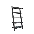 Wooden Bookshelf With Multi Tiered Shelves Filled With Books Decorative Vases And Photo Frame