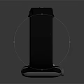 Black Strap Smartwatch Fashion Accessory With Colorful Dial Showing Time Heart Rate Steps