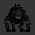 Game Fantasy Armored Reptilian Character With Fanged Mouth And Spiked Armor Design