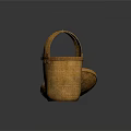 Handmade Bamboo Woven Storage Basket With Lid And Handle For Daily Use