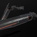 Ranger Arms K280 Tactical Rifle Black Body With Red Accent Lines And Futuristic Military Design