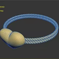 Golden Braided Bracelet With Heart Shaped Design And Smooth Shiny Surface Finish