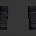 Stylish Leather High Heel Boots With Thick Sole Metal Chain Detail And Wedge Design