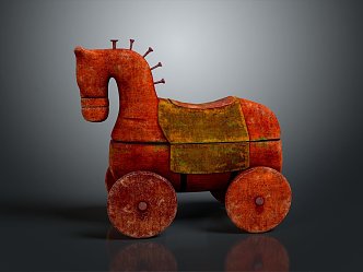 Modern Trojan Rocking Horse Rocking Horse Rocking Horse Rocking Horse 3d model