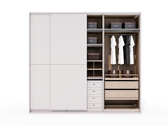 Modern Wardrobe Simple Wardrobe 3d model