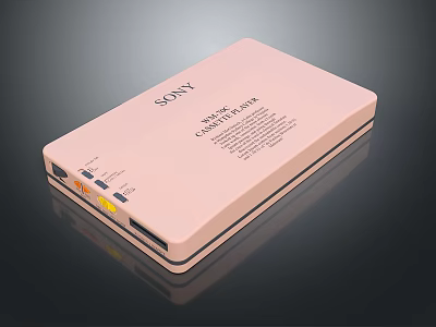 Sony Pink Portable External Hard Drive With USB 3.0 Digital Storage Device 3d model