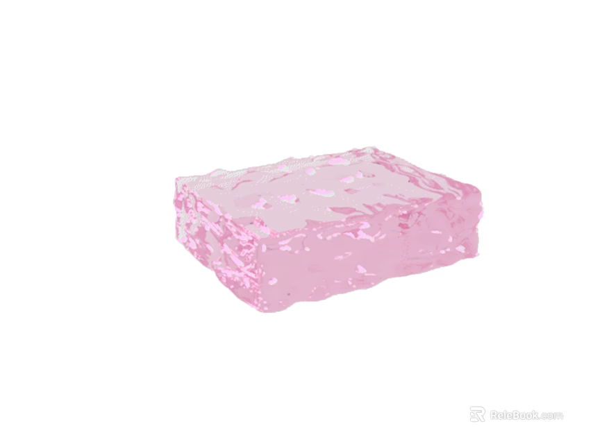 Pink Solid Soap Bar With Smooth Texture And Pastel Color Appearance 3d model 