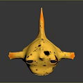 Game and Movie Character Yellow Cartoon Frog with Big Eyes and Black Spots