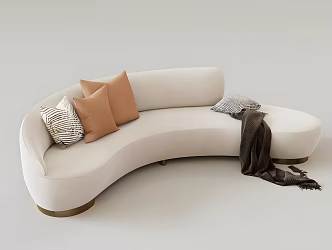 Modern Leisure Sofa Modern Leisure Sofa Living Room Sofa Shaped Sofa Simple Home Furniture Blanket Pillow 3d model