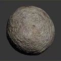 Natural Rustic Stone Wood Sphere With Textured Surface And Black Base Markings