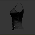 Fashionable Black Corset With Metal Buckles And Straps For Daily Use