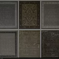 Square Rugs With Various Patterns Neutral Colors And Classic Styles For Home Decor 3d model