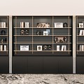 Modern Light Luxury Bookcase 3d model