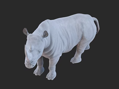 White Reptile Model With Smooth Texture Displayed On Dark Background 3d model