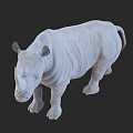 White Reptile Model With Smooth Texture Displayed On Dark Background