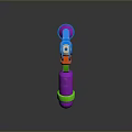 Colorful Water Gun Weapon With Blue Green Purple Orange Shark Mouth Design For Kids