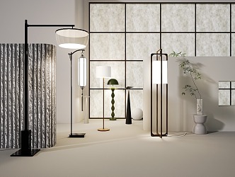 Chinese floor lamp Minimalist floor lamp Decorative floor lamp 3d model