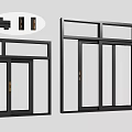 Modern sliding window 3d model