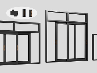 Modern sliding window 3d model