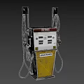 Vintage Fuel Dispenser with Dual Nozzles Ultra and Black Gold Labels Industrial Equipment