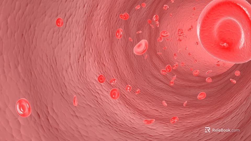 Medical Devices for Visualizing Red Blood Cells Flow in Blood Vessel Interior 3d model 