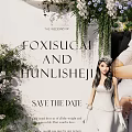 Wedding Photo Spot With Large Backdrop Flower Decorations Green Plants And Bride Groom
