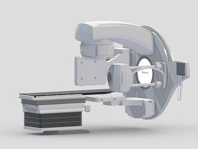 Advanced Medical CT Scanner with Circular Scan Ring and Patient Examination Table 3d model