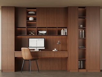 French Middle Style Bookcase 3d model