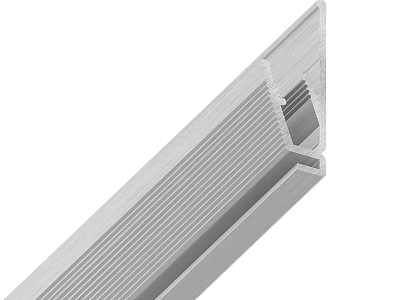 Durable Aluminum Hardware Tool Metal Profile With Ribbed Surface For Structural Applications 3d model