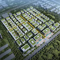 Aerial View Urban Planning With Residential Buildings Green Roofs And Surrounding Greenery