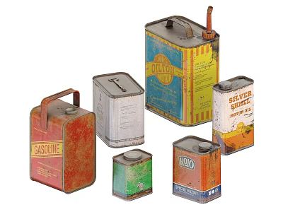 Vintage Colorful Ceramic Vessels With Various Shapes Diverse Labels And Classic Designs 3d model