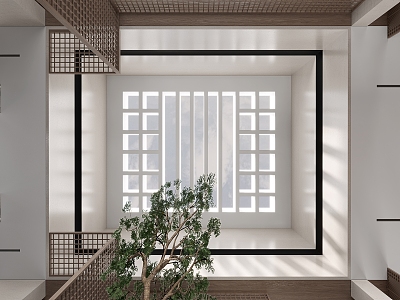 New Chinese Style Sales Office ceiling 3d model