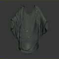 Green Loose Fit Top With Batwing Sleeves And Mesh Fabric Design