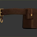 Daily Life Product Brown Leather Strap With Metal Buckle And Ring