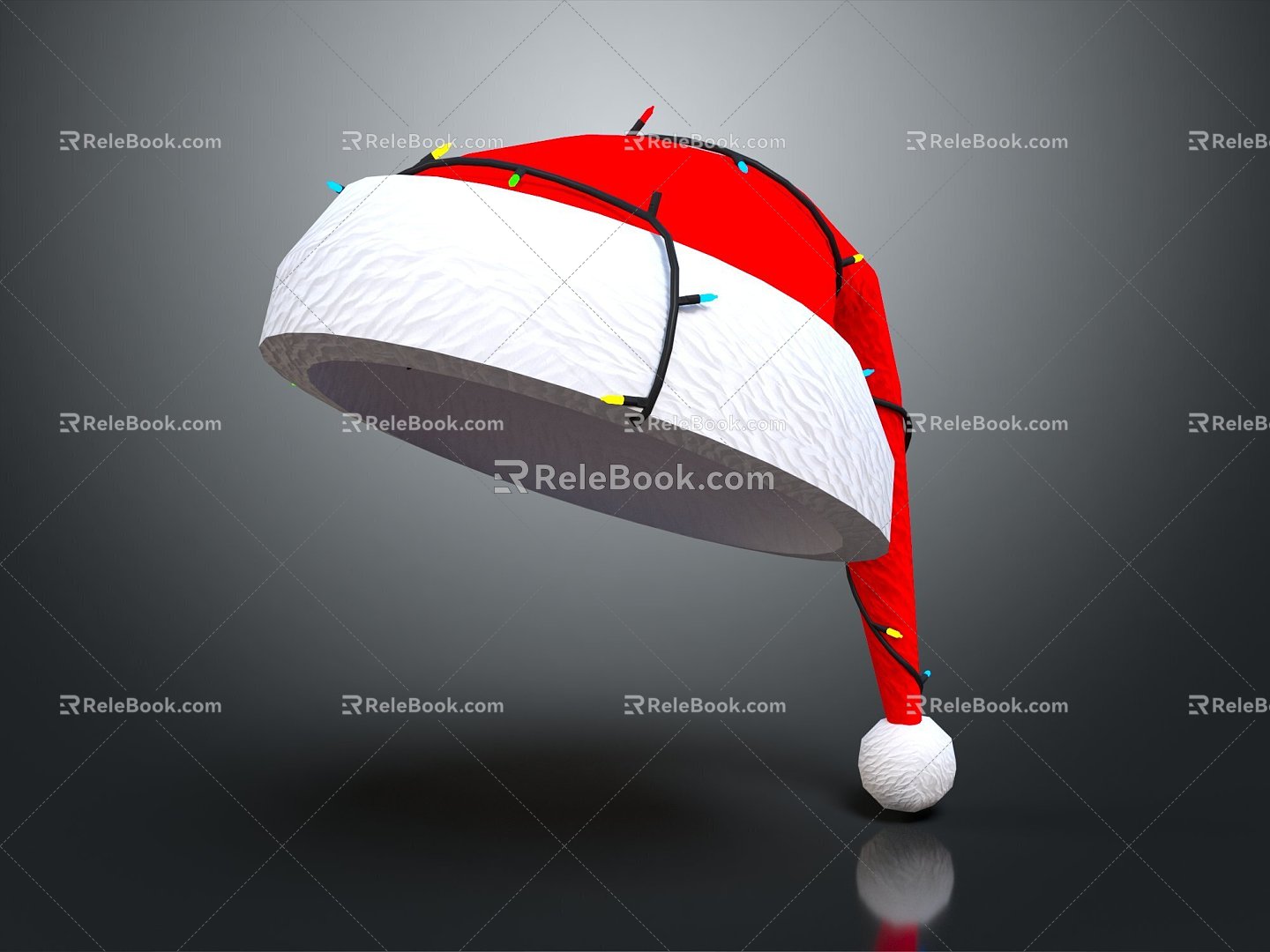 Modern Hat Christmas Hat Cartoon Christmas Hat 3d model