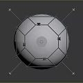 Scientific Spherical Device With Metallic Frame Teal Stripe And Support Structure
