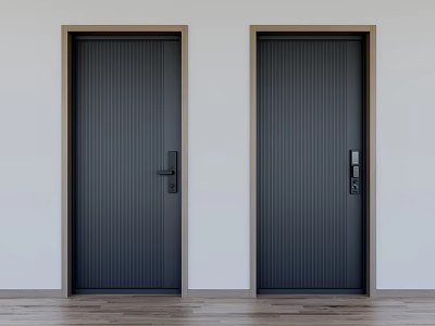 Home security door and internal smart lock 3d model