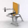 Professional Seated Strength Training Fitness Equipment With Yellow And White Stable Structure
