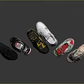 Colorful Stylish Sneakers Collection With High Top And Low Top Designs