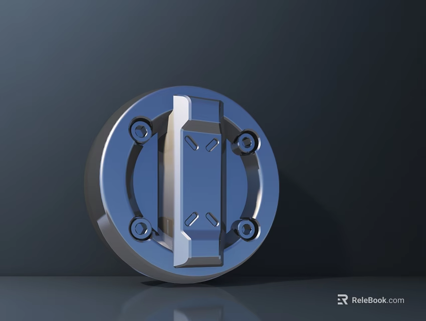 Road Infrastructure Metal Circular Flange Component With Secure Bolt Fixing Design 3d model 